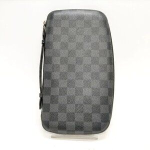 Louis Vuitton LV Long Wallet Black Damier Graphite 350-081925
